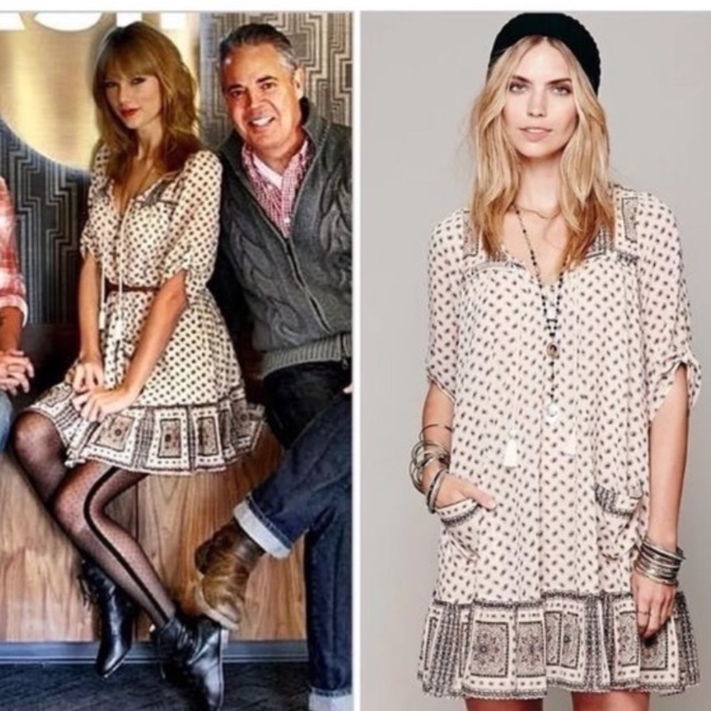 M Free People Penny Lane Chiffon Tunic Dress